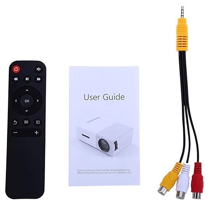 Portable LED Projector 1080p Resolution Mini Home Theater with HDMI Cable (Yellow)