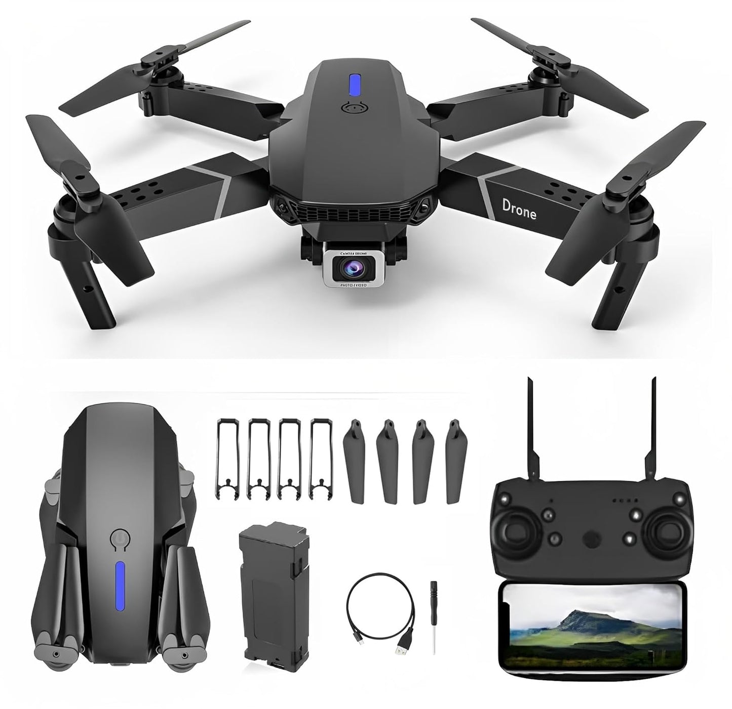 Foldable-Drone-With-Camera-For-Adults-4k-1080P-HD-Drones-Toys-GPS-Auto-Return-One-Touch-Take-off-and-Landing-Drones-240-ct (MULTII)